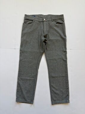Peter Millar Men’s Crown Crafted 100% Wool Flat Front Pants Gray Size 34
